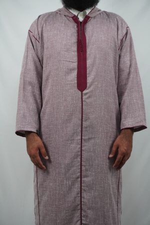 Heathered Burgundy Djellaba